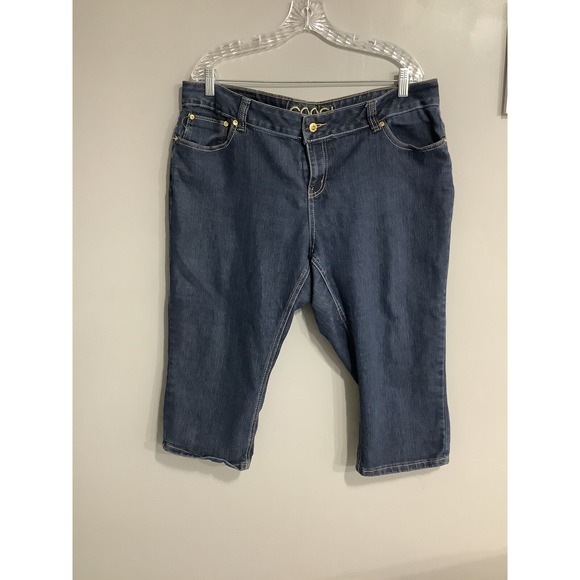 COOGI Pants - Coogi Dark Blue Denim Capris - Size 20W Women's